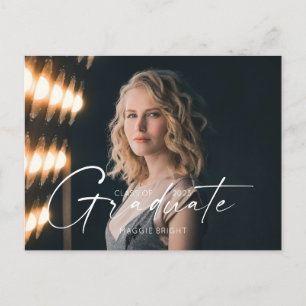 Modern scripted 2023 graduate announcement   postcard
