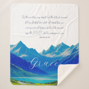 Modern Scripture Isaiah 54:10 Sherpa Blanket
