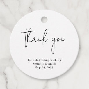 Modern Scripture Wedding  Round Favour Tags