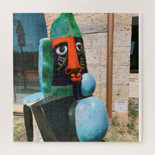 Modern Sculpture Grand Bouddha In Biot France Jigsaw Puzzle