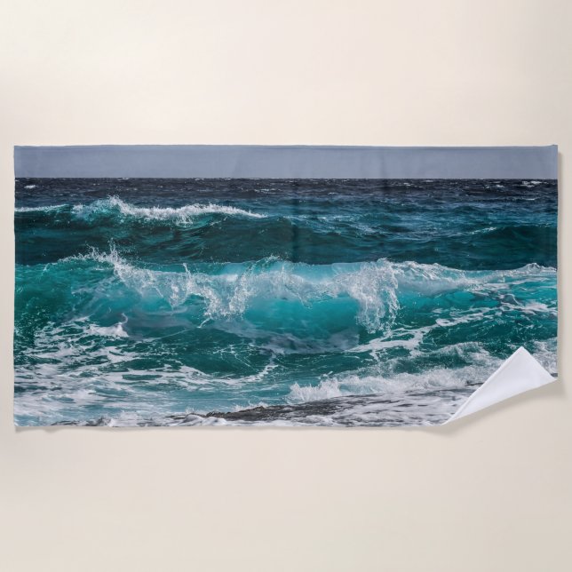  Modern Sea Travel  Beach Towel (Front)