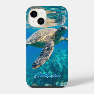 Modern Sea Turtle Underwater Personalized     iPhone 14 Case
