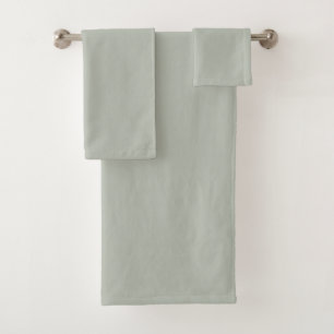 Modern Seafoam Green Three Piece Bath Towel Set