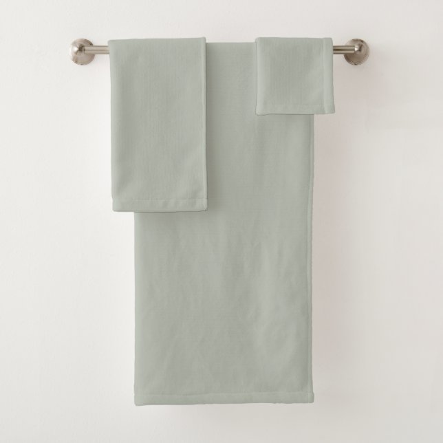 Modern Seafoam Green Three Piece Bath Towel Set (Insitu)