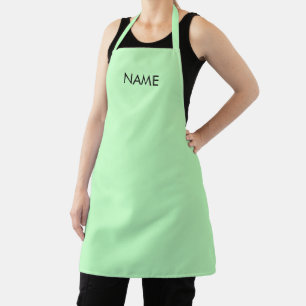 Modern seafoam mint green custom name text apron