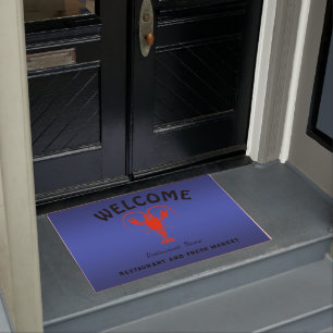 Modern seafood Restaurant & Market crayfish custom Doormat