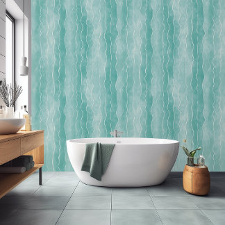 Modern Seaglass Stripe Wallpaper