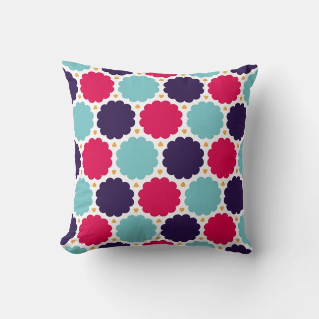  modern seamless colourful geometry cloud pattern, throw pillow (Front)