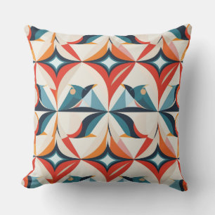 Modern Seamless Geometric Pattern Throw Pillow