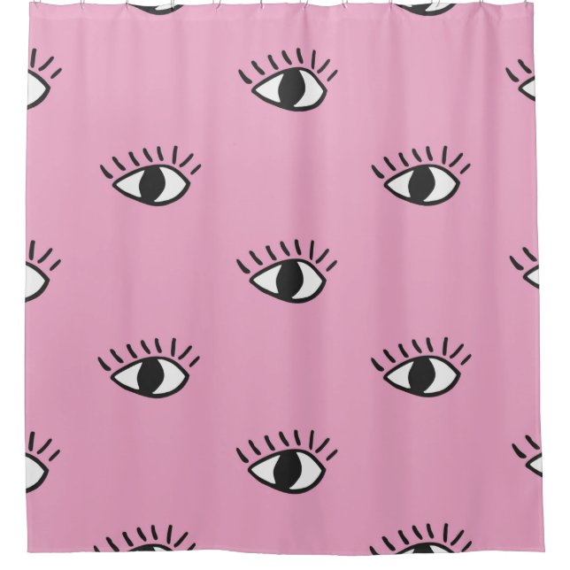 Modern seamless pattern with hand drawn eyes on pi (Front)