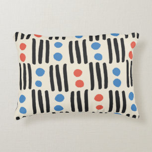 Modern seamless pattern with stripes and dots in b accent pillow