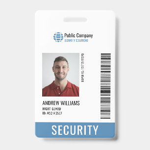 Modern Security Company Guard #Cust Request Badge