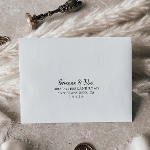 Modern Self-Addressed RSVP Envelope