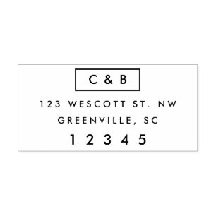 Modern self-inking return address stamp