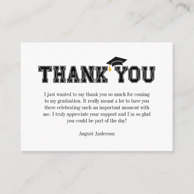 Modern Senior Baseball Player Thank You Enclosure Card (Front)