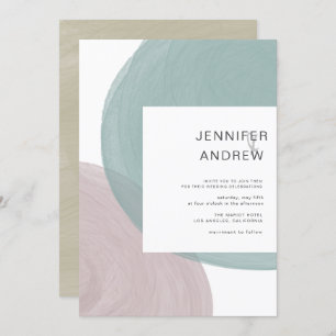 Modern Serenity Minimalist Wedding Invitation