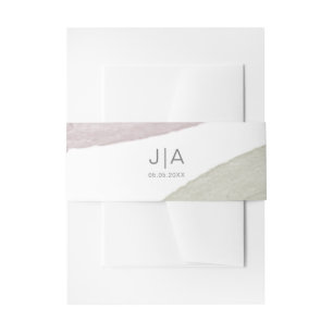 Modern Serenity Wedding Belly Band Invitation Belly Band