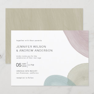 Modern Serenity   Wedding  Invitation