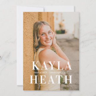 Modern Serif Graduation Announcement
