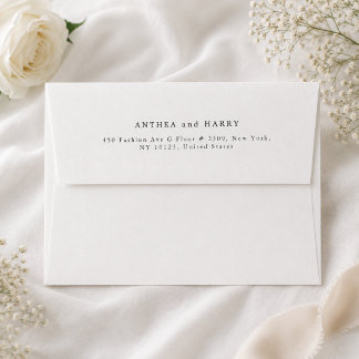Modern Serif Wedding Return Address Envelopes