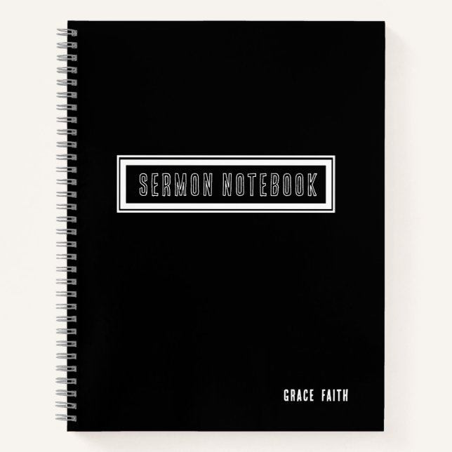 Modern Sermon  Notebook (Front)