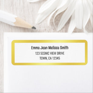 Modern Seventies Vibe Golden Frame Address 