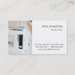 Modern sewing machine business card