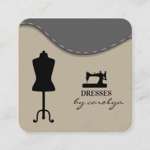 Modern Sewing Machine Seamstress or Tailor  Square Business Card