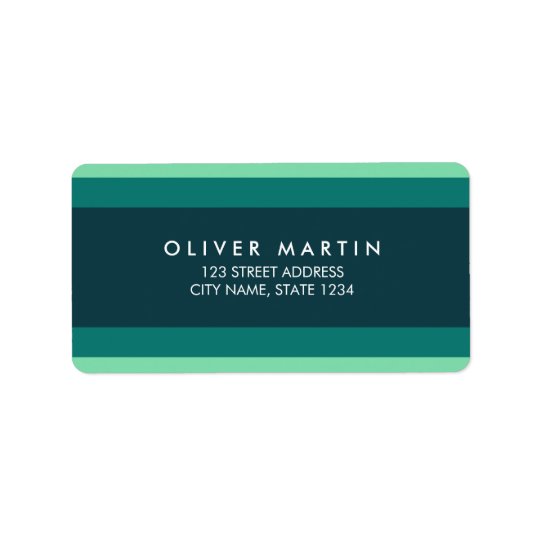 Modern Shades of Teal Green Colour Block Address