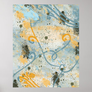 Modern Shapes and Colour Poster