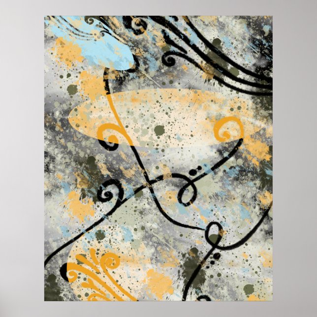 Modern Shapes and Colour Poster (Front)