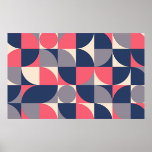 Modern shapes and geometric seamless pattern in sc poster