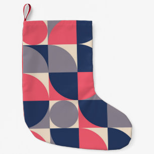 Modern shapes and geometric seamless pattern in sc small christmas stocking
