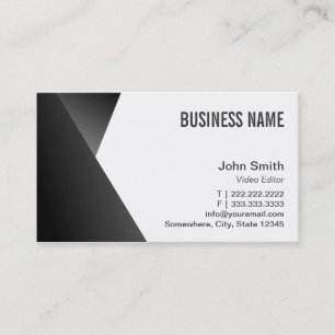 Modern Sharp Video Editor Business Card