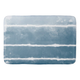 Modern Shibori Ombre Retro Tie Dye Hippie Indigo Bath Mat