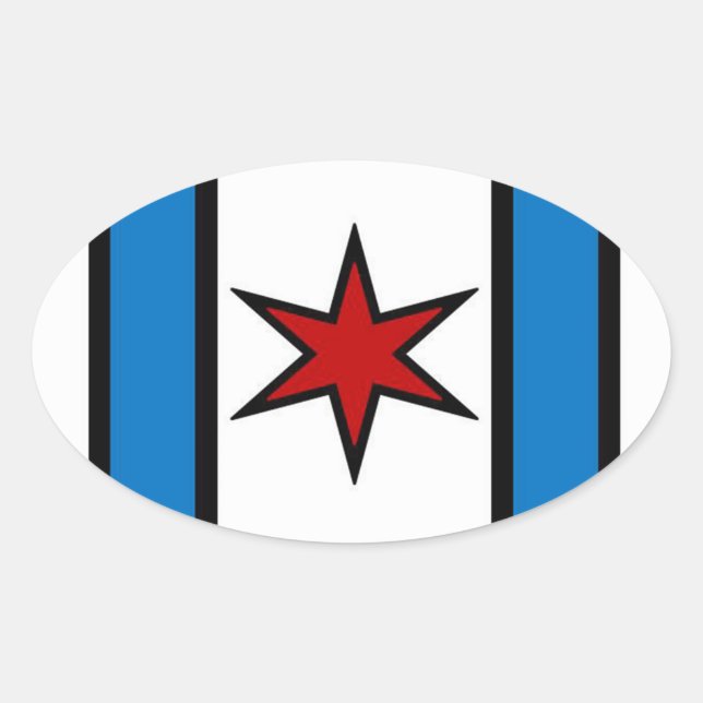 Modern shield oval sticker (Front)