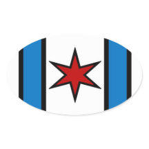 Modern shield oval sticker