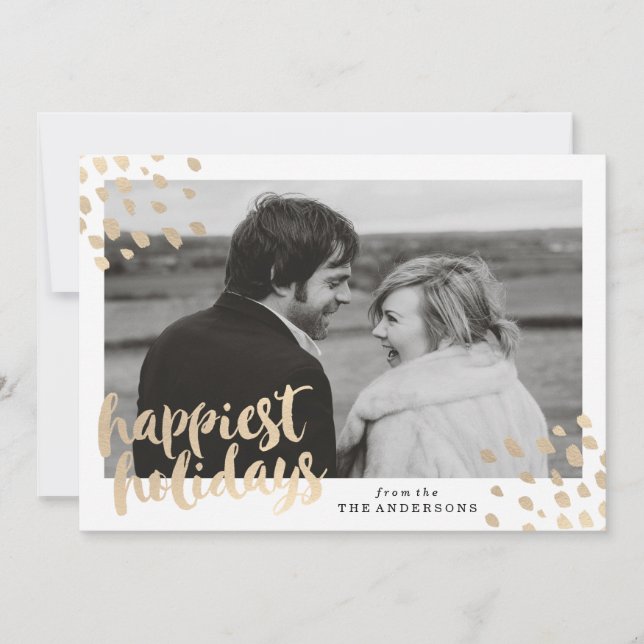Modern Shimmer | Holiday Photo Card (Front)