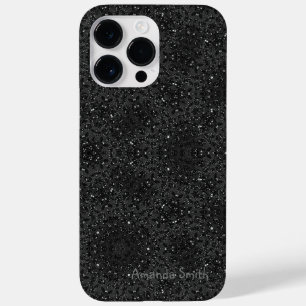 Modern Shiny Black Text Customizable Case-Mate iPhone 14 Pro Max Case
