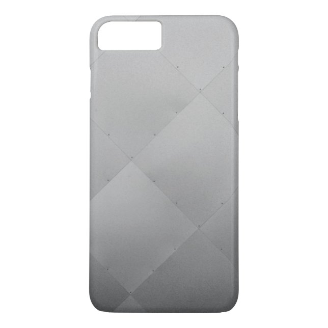 Modern Shiny Chequered Metal Grey Case-Mate iPhone Case (Back)