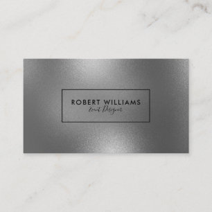 Modern Shiny Silver Grey Abstract Background Business Card