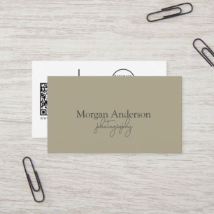 Modern Signature Script QR Code Social Business Card