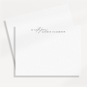 Modern Signature Style Note Card
