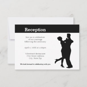 Modern Silhouette Couple - Reception Invitation