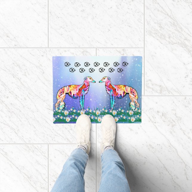 Modern Silken Windhound Doormat (Indoor)
