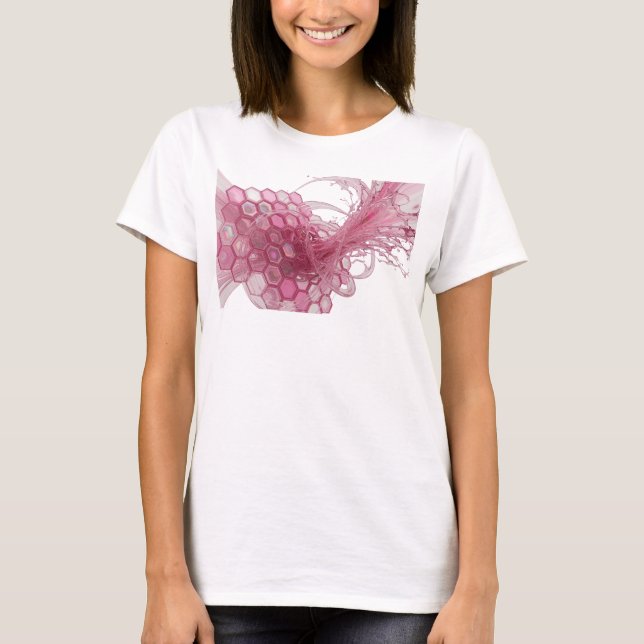 Modern Silver ABSTRACT ART Design T-Shirt (Front)