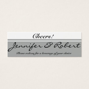 Modern Silver and Buttercup Flower Drink Ticket