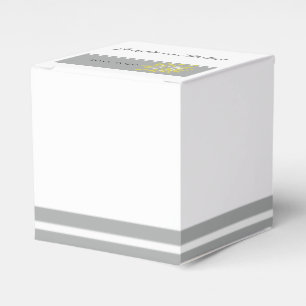 Modern Silver and Buttercup Flower Favour Box