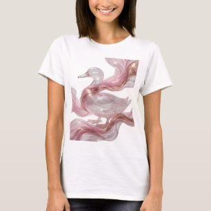 Modern Silver GLASSY DUCK Modern Design T-Shirt