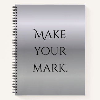 Modern Silver Gradient Motivational Personalized Notebook